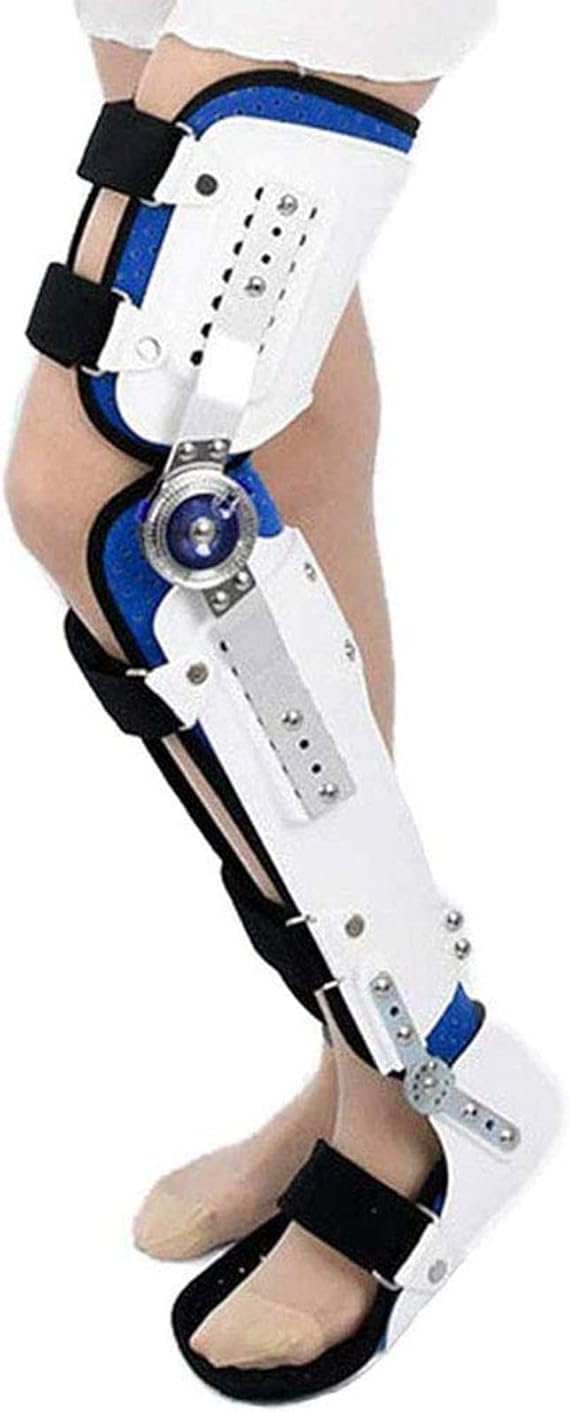 Knee Orthosis Support Joint Stabilizer, Adjustable Knee, Ankle and Foot Brace, Hinged Knee Brace Fracture Fixed Guard Splint Leg Protector Fully Adjustable Calf Ankle Foot Fixed Bracket