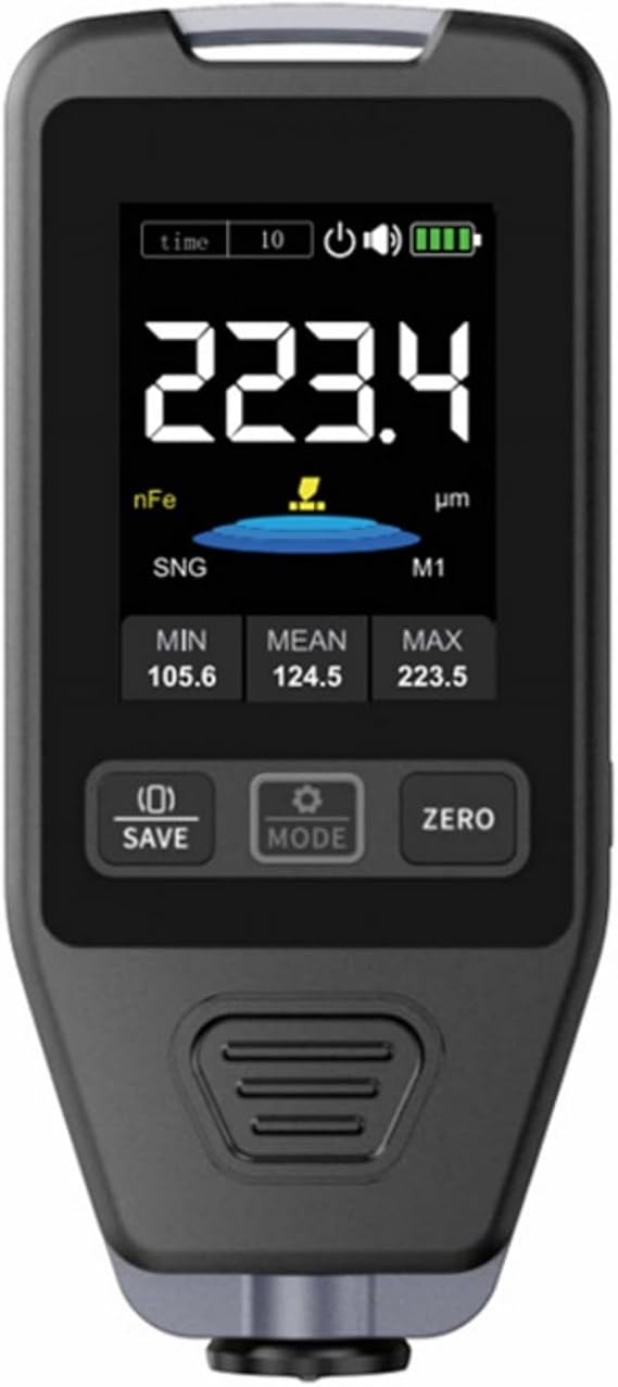 Digital Coating Thickness Gauge Rechargeable 0-1400m LCD Display Paint Meter Car Paint 0.1m Resolution Industrial Thickness