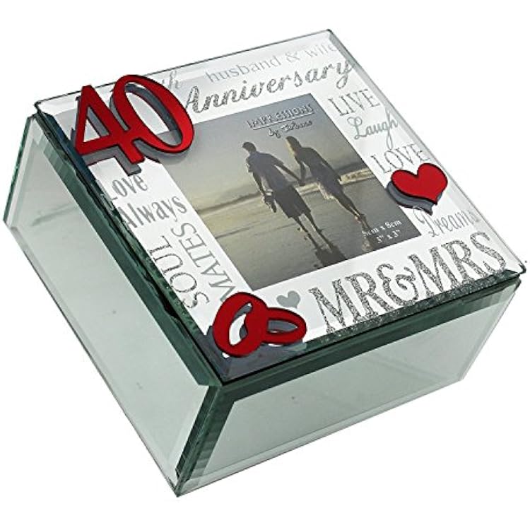Mirror 3D Words 40th Anniversary Trinket Box