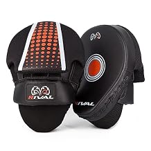 RIVAL Boxing RAPM Pro Punch Mitts - Padded Finger Protector, Pre-Curved, High-Density, Impact-Resistant Foam, and Airflow System