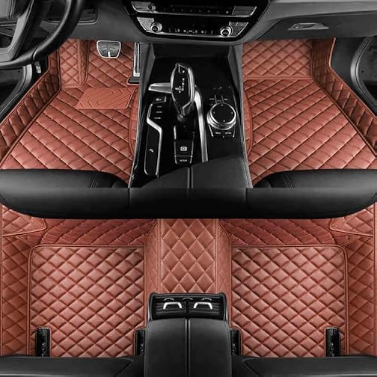 Car Floor Mats for Mercedes Benz G Class G500 G550 G63 AMG 2019 2020 2021 2022 2023 2024 Custom Full Coverage Protective Carpet Mat Front and Rear Foot Pads Accessories,Brown