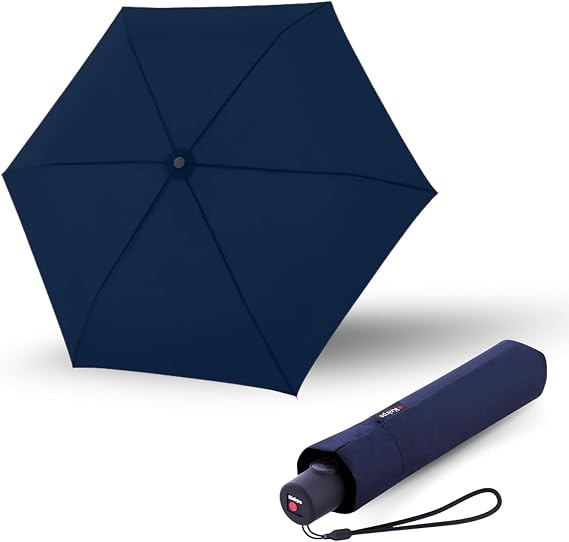 Knirps C.250 Light Duomatic Navy Umbrella with Umbrella Bag Pocket Umbrella with Duomatic Function Automatic Open-Close Pocket Umbrella with Push Button Automatic & Light