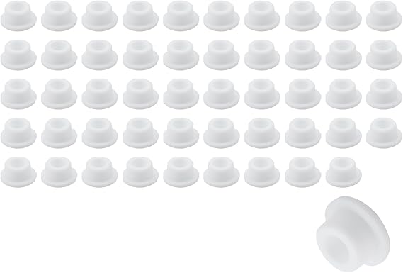 50pcs 1.5mm White Plastic Hole Plugs Round Drill Hole Screw Cap
