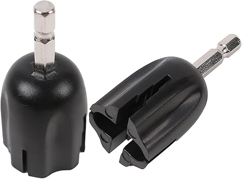 Guitar String Winder, 2pcs String Winder Head, Drill Bit Plug Peg Puller Maintenance Tool For Folk, Electric, Bass, Classical, Ukulele