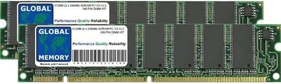 512MB (2 x 256MB) PC133 133MHz 168-PIN SDRAM DIMM Memory RAM KIT for PC DESKTOPS/MOTHERBOARDS