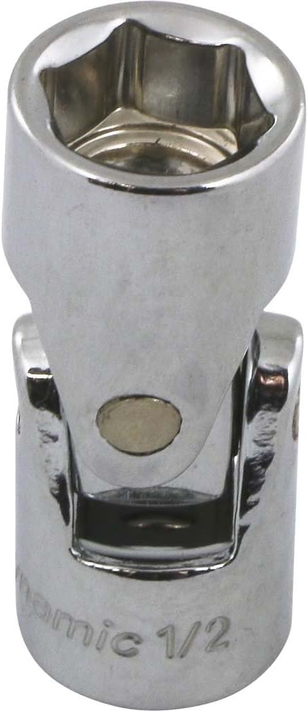 Dynamic Tools 3/8" Drive 6 Point Sae, 1/2" Universal Joint Socket, Chrome Finish