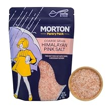 Morton Himalayan Pink Salt Coarse Grain, Salt Grinder Refill, Finishing Salt, 1 lb., Pouch