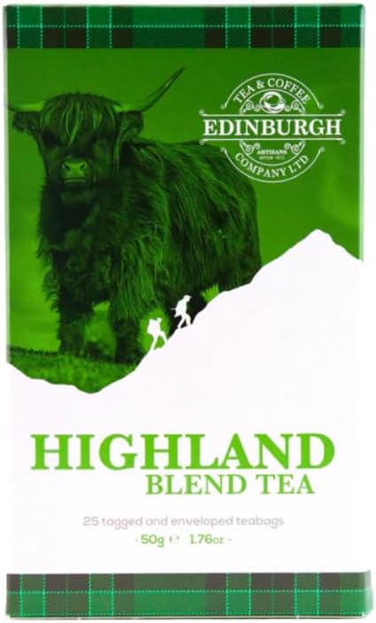 Highland Blend Tea Edinburgh Tea & Coffee Company Scottish Teabags Highland Cow Gift Present