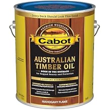Cabot 140.0019459.007 Australian Timber Oil Water Reducible, Translucent, Mahogany Flame - 1 gallon
