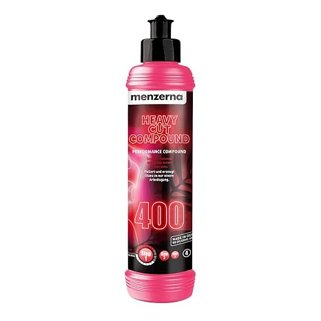 Menzerna Heavy Cut Compound 400 Lady Line 236ml (8oz) - Limited Edition, Pleasant Coconut Scent, Innovative Sanding Polish, Car Scratch Remover, Polishing Compound, Ceramic Coating for Cars
