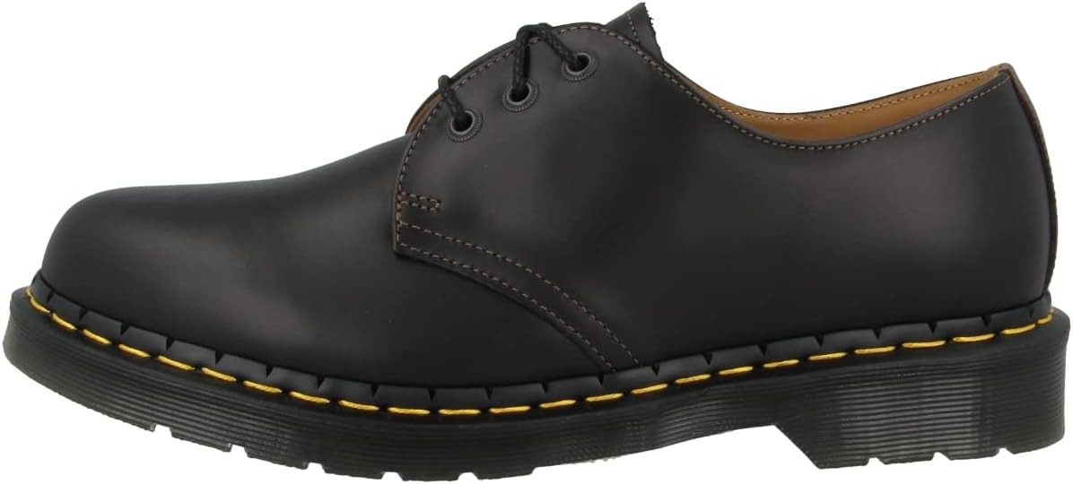 Dr. Martens, Mens 1461 Oxford Shoe, Black+Brown Abruzzo WP, 7