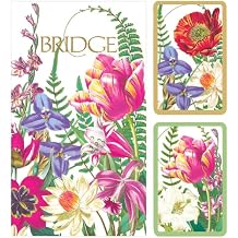 Caspari La Dolce Vita Bridge Gift Set - 2 Playing Card Decks & 2 Score Pads (GS153)