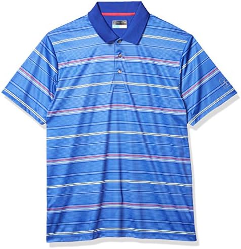 PGA TOUR Mens Short Sleeve Striped Polo Shirt