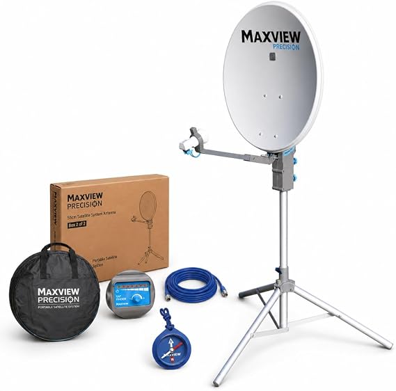 Maxview Precision 55cm Portable Satellite Kit for Caravan Motorhome