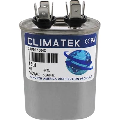 ClimaTek Oval Capacitor - fits Aerovox # Z50S3715M | 15 uf MFD 370440 Volt VAC