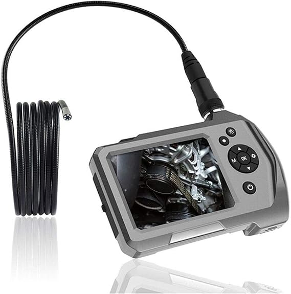 Endoscope Industrial Endoscope Borescope Micro Inspection Camera with LED Light Semi-Rigid Flexible Pipe Digital Endoscope HD 3.5 Inch Borescope Camera