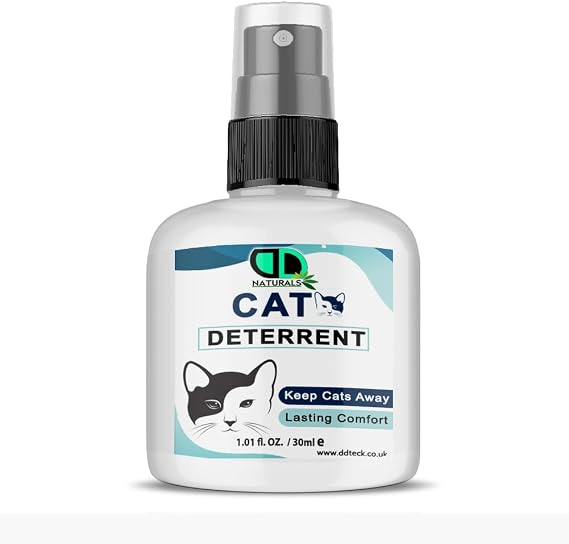 100% Natural Cat Deterrent Spray – Natural & Non-Toxic Deterrent for Cats and Animals,Safe & Effective Solution for Keeping Cats Away, Eco-Friendly for Indoor & Outdoor Use (30ml Spray)