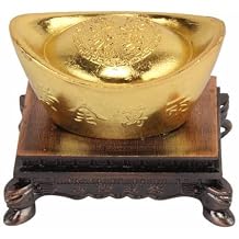 Petrichor Fengshui Golden Ingot with Stand - Home Decor and Gift