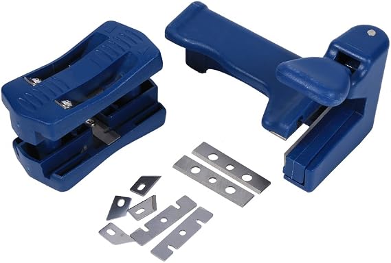 Edge Banding Trimmer, Plastic PVC Double Edge Manual Banding Trimmer and Scrapper, Portable & Professional Manual Trimming Woodworking Tool for Finishing, Scraping