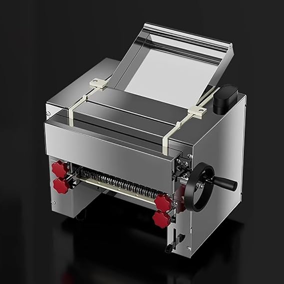 1500W Commercial Electric Noodle Maker, Two-in-One Dough Kneader/Cutter, 0.5-20MM Adjustable Thickness, Stainless Steel Automatic Dough Roller,Drum Width 24cm