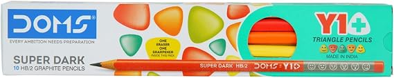 Doms Y 1 + Super Dark Triangle Pencils (Pack Of 50 Pencils)