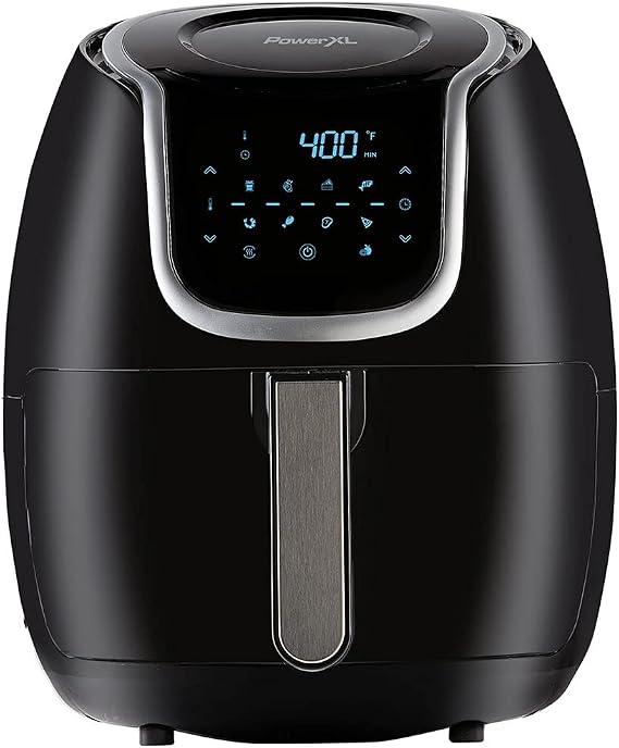 Power XL Vortex Air Fryer 2.8L - 4-in-1 Digital Air Fryer - 360 Degree Cyclonic Technology - 8 Pre-Set Functions - Makes Cooking with Less Oil & Fat Easier and Quicker - Recipe Book Included