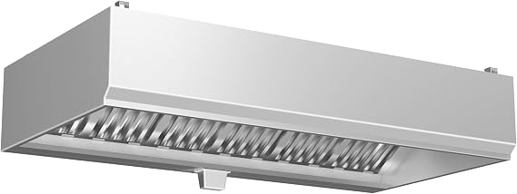 Commercial Exhaust Hood 6 FT Stainless Steel Concession Trailer Hood with 4 Removable Hood Filters(No Motor), Grease Cup and 1 Hood Light, Rust Resistant Vent Hood for Commercial Kitchen, NSF Listed