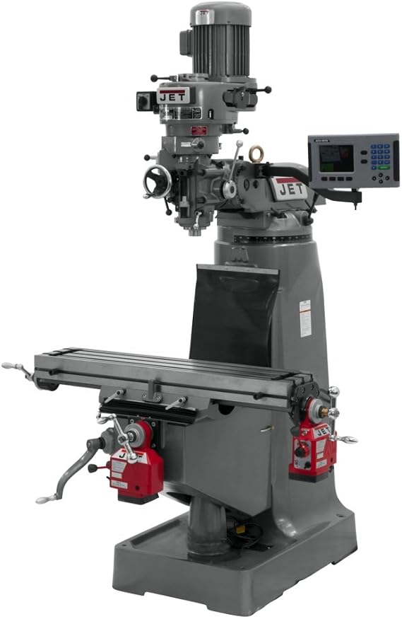 JET JTM-2 Mill With 3-Axis ACU-RITE 203 DRO (Quill) With X and Y-Axis Powerfeeds (690157)
