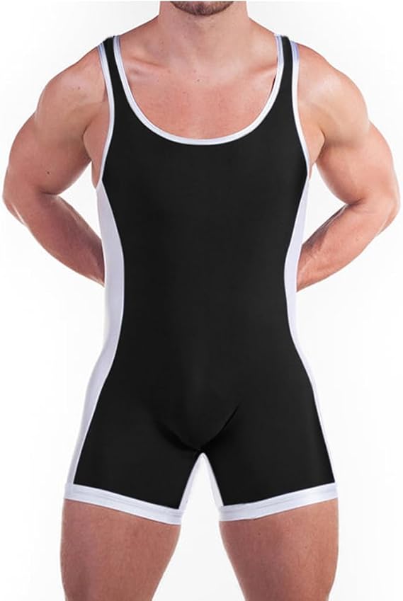 Men's Wrestling Singlets Sleeveless Athletic Supporters Wrestling Uniform | Stretchy one-piece singlet,Sports Bodysuit Jumpsuits for Fun,training,competition,gym,workout,casual