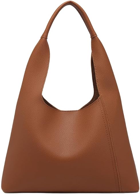Slouchy Hobo Tote Bags for Women - Retro PU Leather Shoulder Handbag Purse Large Capacity 2pcs