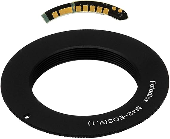 Fotodiox Lens Mount Adapter Compatible with M42 Type 1 Screw Mount SLR Lens to Canon EOS (EF, EF-S) Mount D/SLR Camera Body - with Gen10 Focus Confirmation Chip