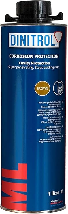 DINITROL ML Brown - Oil Based Penetrating Cavity Wax - Stops Advanced Corrosion - Rustproofing (1L Can)
