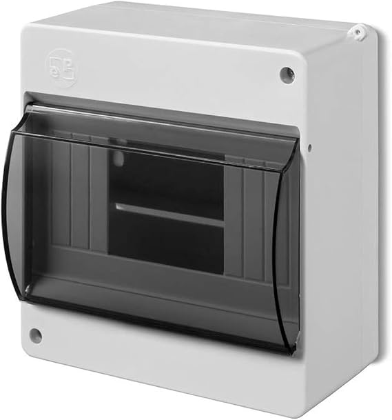 ELEKTRO-PLAST Surface-Mounted Small Distribution Box Fuse Box 1 Row 6 Modules IP30 Light Grey [Energy Class A]