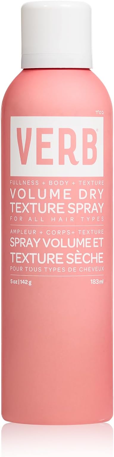 VERB Volume Dry Texture Spray, 5 oz- Boosts Volume, Adds Fullness & Weightless Grit -No Parabens, Gluten or Harmful Sulfates
