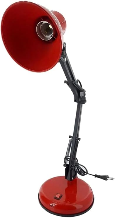 Orret Home Acrobat Tertial Table Lamp – 360° Metal Body with Movable Playing Head, Table Top Study and Book Reading Lamp, Long-Lasting Lighting-Home Type Bulb (Red) with Sturdy Material [Energy Class A]