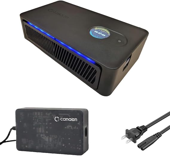 ALTAIR TECHNOLOGY Avalon Nano 3S Altairtech.Io Btc Miner (Black) - 6 Th/S 140W Bitcoin Asic Silent with Original Power Supply, Ideal for Home and Office