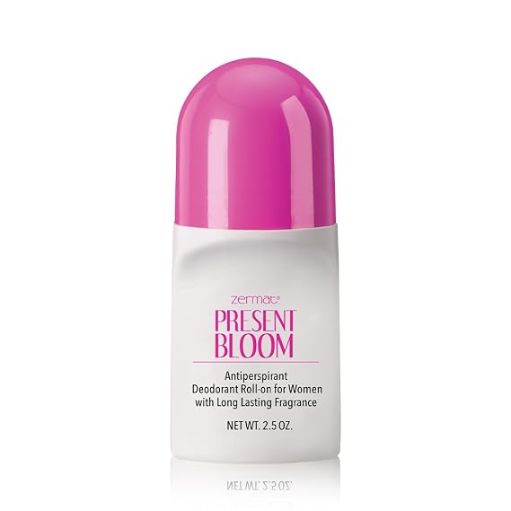 Zermat Present Bloom, Roll-On Deodorant, 24 h Antiperspirant, 2.5 Oz.