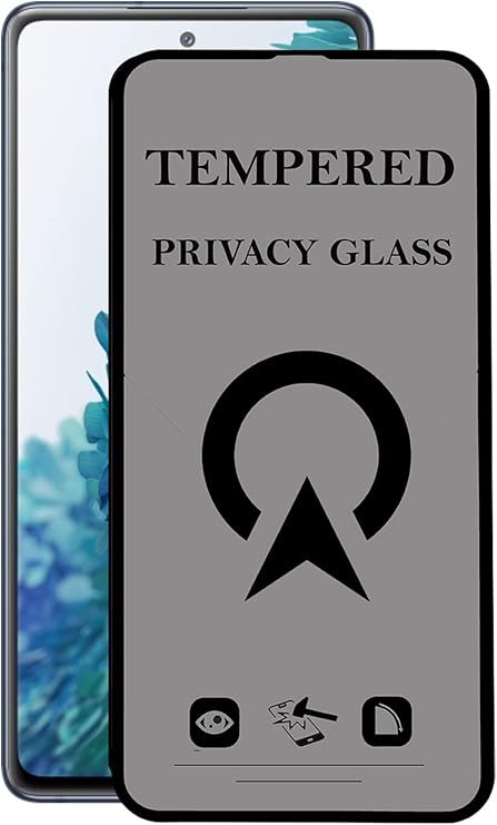 KZY İletişim Samsung Galaxy S20 Fe Tam Kaplayan Privacy Hayalet Temperli Ekran Koruycu Cam