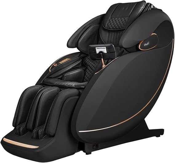 Osaki Platinum Solis 4D+ Flex Track Massage Chair with 190 Stretch Flexibility, Spinning Calf Rollers, Intelligent Voice Recognition, Black