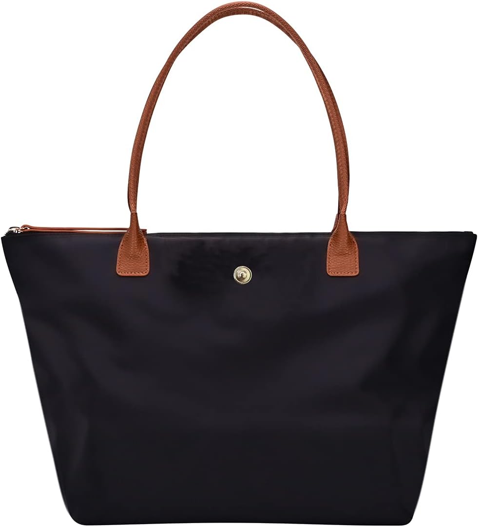 GM LIKKIE Shoulder Tote Bag for Women, Nylon Top-Handle Purse, Foldable Weekend Hobo Handbag