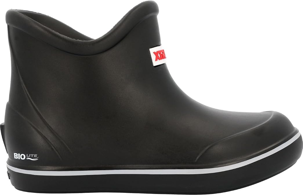 XTRATUF TUFS Kids Ankle Deck Boot - Lightweight, 100% Waterproof Rubber Footwear for Boys & Girls - Non-Marking, Slip-Resistant Outsole