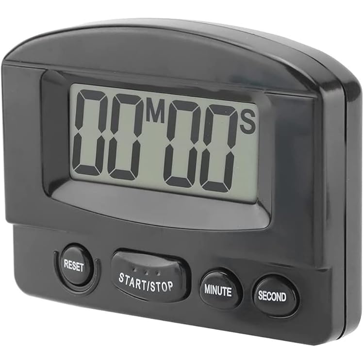 Timers,Kitchen Timer Portable Digital Clock Countdown Timer Large LCD Display Kitchen Use Color : White Color : Black
