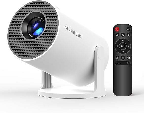 Magcubic Mini Projector with WiFi and Bluetooth, 4K Support Smart Portable Projector, Small Proyector with 200ANSl & AutoKeystone, 180 Rotation HY300Pro Video Proyector for Bedroom, Movie, Outdoor