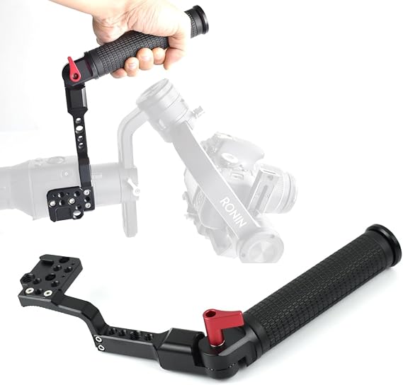 Gimbal Grip Handle Handy Sling Handgrip for DJI Ronin S/SC / RSC2,Adjustable Gimbal Side Extension Cold Shoe Mount 1/4" 3/8" Holes Stabilizer Accessory Handle