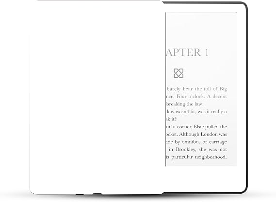 MightySkins Skin Compatible with Amazon Kindle Paperwhite 5 6.8-inch 11th Gen (2021) Full Wrap - Solid White | Protective, Durable, and Unique Vinyl Decal wrap Cover | Easy to Apply | Made in The USA