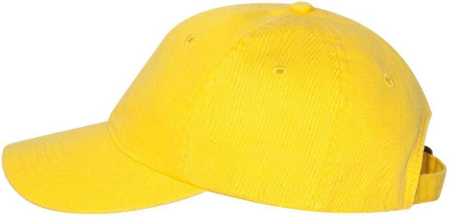 Valucap - Adult Bio-Washed Classic Dad Hat - VC300A - Adjustable - Neon Yellow