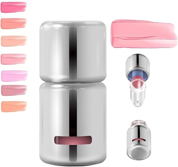 A-ztk Liquid Blush, Aztk Jelly Color Liquid Blush, Liquid Blusher for Cheeks, Liquid Contour Stick with Sponge Head, 3 in 1 Matte Nude Pink Orange Makeup Blusher Cream for Women for Mature Skin (JC01)
