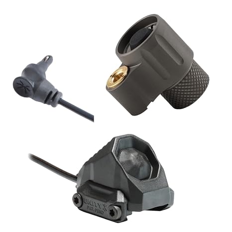 Z-BOLT Surefire Tan/Grey Dual Function Tailcap & Unity Tactical AXON SL Switch - Momentary and Continuous Fire [Two Part Bundle!]