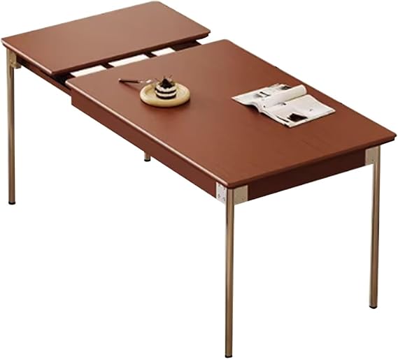 Expandable Dining Table Drop Leaf Tables Foldable Kitchen Table for Small Spaces Dining Room Living Room(Boxwood,Retractable 120~160cm)