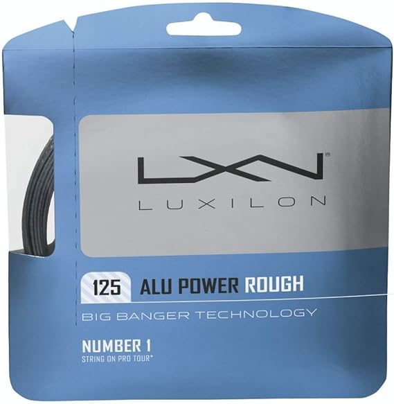 Luxilon Big Banger ALU Power Rough 16 Gauge - 125 Polyester (Poly) Tennis Racquet String 8-Pack (8 Sets Per Order)